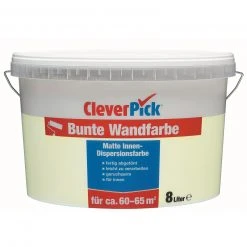 CleverPick Bunte Wandfarbe - limette - 8 Liter