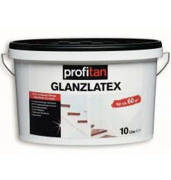 profitan Glanz-Latexfarbe - weiß - für innen - 10 Liter