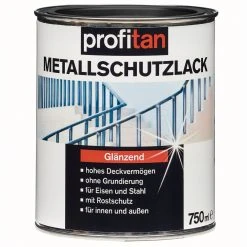 profitan Metallschutzlack - schwarz glänzend - 750 ml