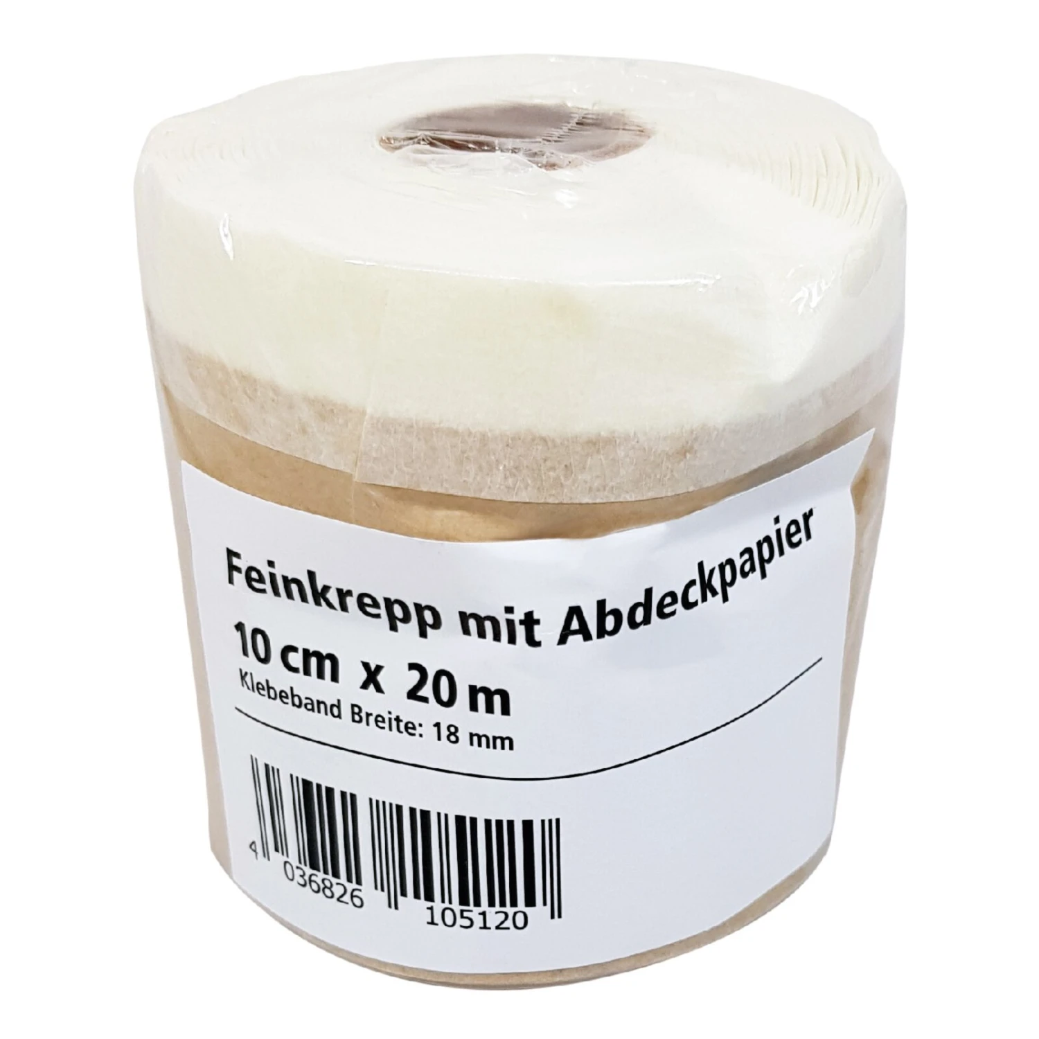 Feinkrepp mit Abdeckpapier - 20 Meter 1 Feinkrepp mit Abdeckpapier - 20 Meter