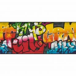 Papierborte - bunt - Graffiti - 5 Meter