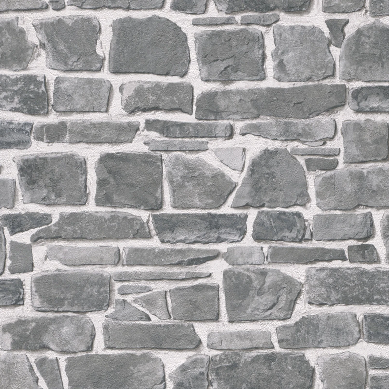 Tapete Papier - grau - Steinoptik 1 Tapete Papier - grau - Steinoptik