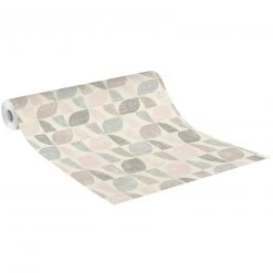 Vliestapete MODERN ART - creme - 10 Meter