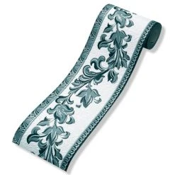 Vinyl-Borte - schwarz-weiß - Ornamente - 17,8 cm