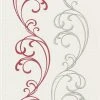 Vliestapete - rot-silber - Ornamente - 10 Meter