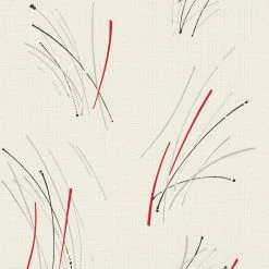 Vliestapete - Streifen - rot - 10 Meter