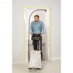 Folientür - transparent - L-Typ - 120 cm breit -Baumarkt Verkaufsgeschäft 2516014600 02 1600Wx1600H