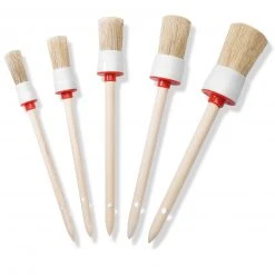 Ringpinsel-Set - 5-teilig - helle Borsten