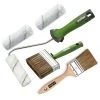 6-teilig - Lasur-Set - grün - Rollen - Flachpinsel