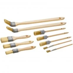 Baumarkt Verkaufsgeschäft 28 10-teiliges Pinsel-Set - Holzstiel - Kunstborsten