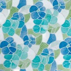 d-c fix Glasfolie - blau - Blumen - 45x200 cm