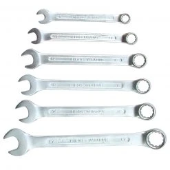 6-teiliger Gabelringschlüsselsatz - chromfarben