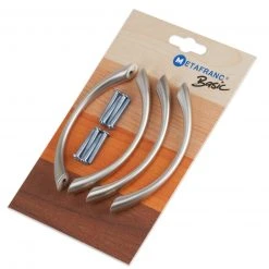 4er-Set Möbelgriffe - Nickel matt - 111 mm lang