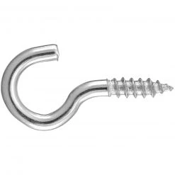 Schraubhaken - verzinkt - gebogen - 20 mm