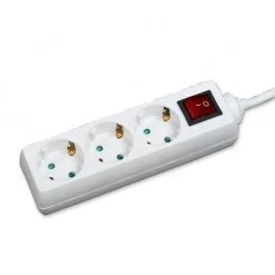 Mehrfachsteckdose - 3 Steckplätze - weiß