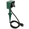 Garten-Steckdosen-Erdspieß - 2 Schukostecker