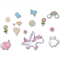 Wandtattoo - Einhorn-Motiv - selbstklebend