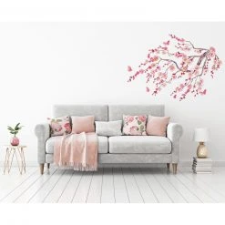 Wandtattoo - pink - Kischblüten-Motiv - selbstklebend 5 Wandtattoo - pink - Kischblüten-Motiv - selbstklebend -Baumarkt Verkaufsgeschäft 2737000800 03 1600Wx1600H