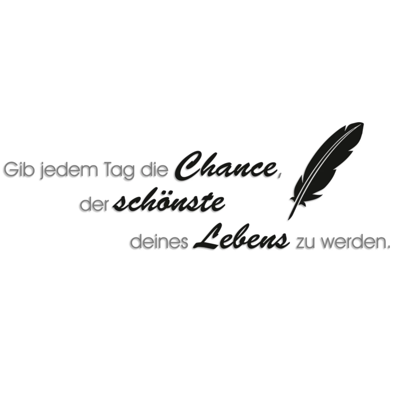 Wandtattoo - Spruch - schwarz - Der schönste Tag - selbstklebend 1 Wandtattoo - Spruch - schwarz - Der schönste Tag - selbstklebend