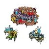 Wandtattoo - Graffiti-Motive - multicolor - selbstklebend