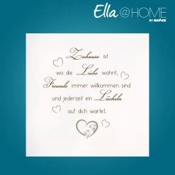 Ella@HOME Wandtattoo - Zuhause ist wo die Liebe wohnt - selbstklebend