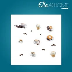 Ella@HOME Wandtattoo - Kaffeetassen - selbstklebend