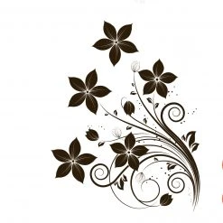 Wandtattoo - Blüten-Motiv - selbstklebend