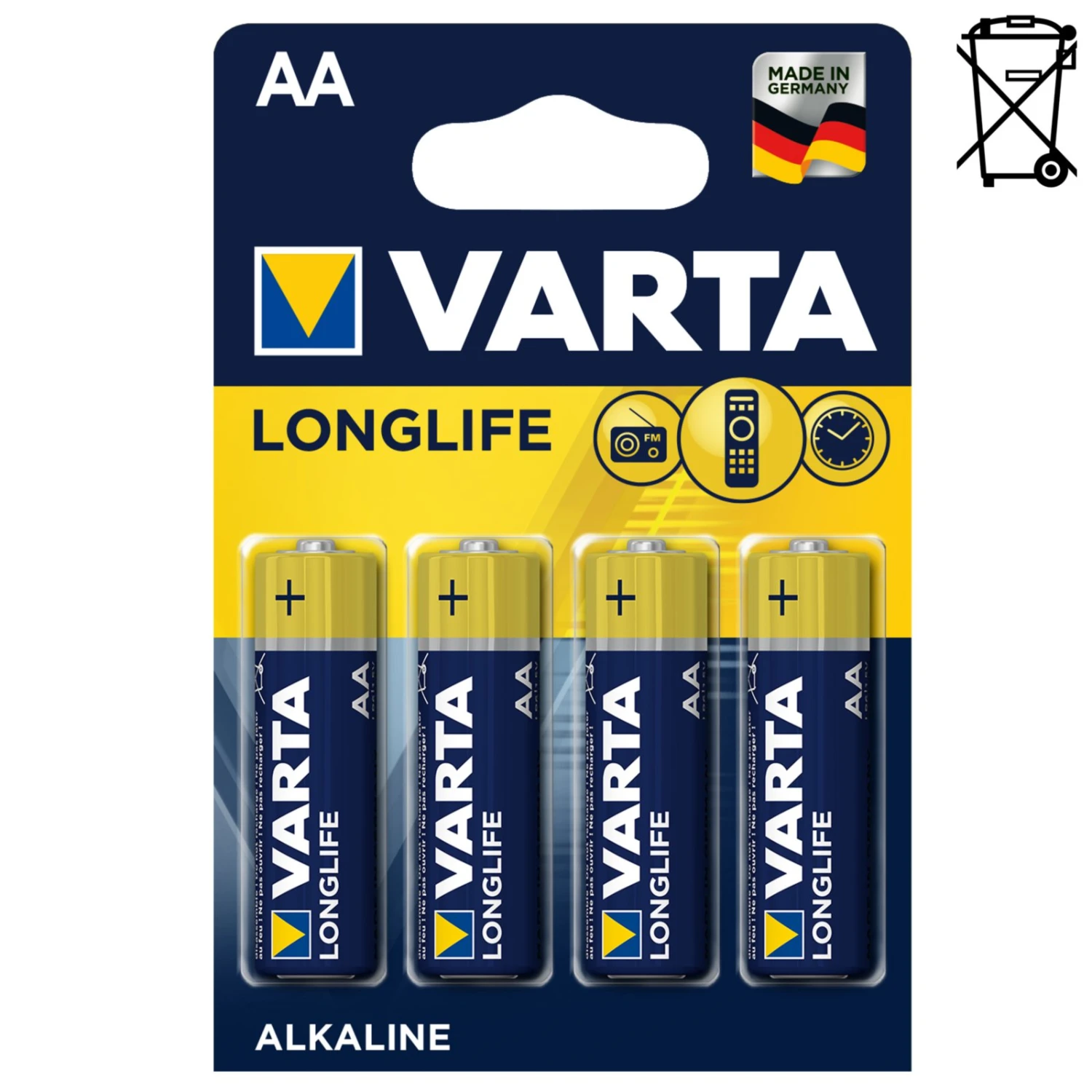 VARTA Batterien - LONG LIFE AA - 4er Set 1 VARTA Batterien - LONG LIFE AA - 4er Set