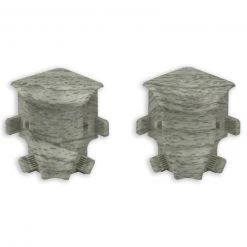 profitan 2er-Set Innenecken - Buche grau - für Sockelleisten: 40 mm hoch