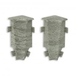 profitan 2er-Set Innenecken - Buche grau - für Sockelleisten: 58 mm hoch