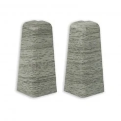 profitan 2er-Set Außenecken - Buche grau - für Sockelleisten: 58 mm hoch