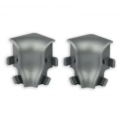 profitan 2er-Set Innenecken - Silber hell - für Sockelleisten: 40 mm hoch