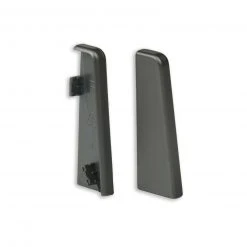 profitan 2er-Set Endkappen - Silber dunkel - für Sockelleisten: 58 mm hoch