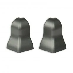 profitan 2er-Set Außenecken - Silber dunkel - für Sockelleisten: 40 mm hoch