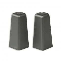 profitan 2er-Set Außenecken - Silber dunkel - für Sockelleisten: 58 mm hoch