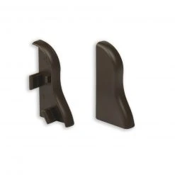 profitan 2er-Set Endkappen - dunkelbraun - für Sockelleisten: 40 mm hoch