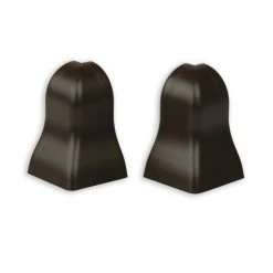 profitan 2er-Set Außenecke - dunkelbraun - für Sockelleisten: 40 mm hoch