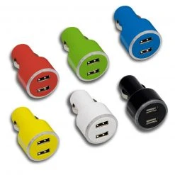 2-fach USB-Charger - farblich sortiert