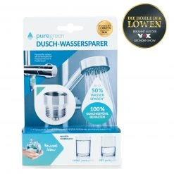 PUREGREEN Wassersparer - Duschaufsatz - chromfarbig