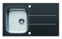 Einbauspüle CONCERTO - Edelstahl-Glas - Unterschränke ab 45 cm