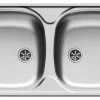 Doppelbecken-Einbauspüle - Edelstahl - Unterschränke ab 80 cm