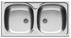 Doppelbecken-Einbauspüle - Edelstahl - Unterschränke ab 80 cm