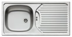 Einbauspüle - Edelstahl-Leinenstruktur - Unterschränke ab 45 cm