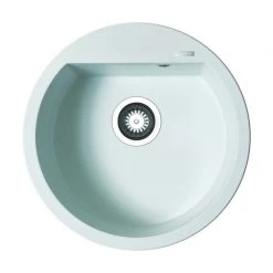 Einbauspüle ALAZIA - weiß - rund - Unterschränke ab 45 cm