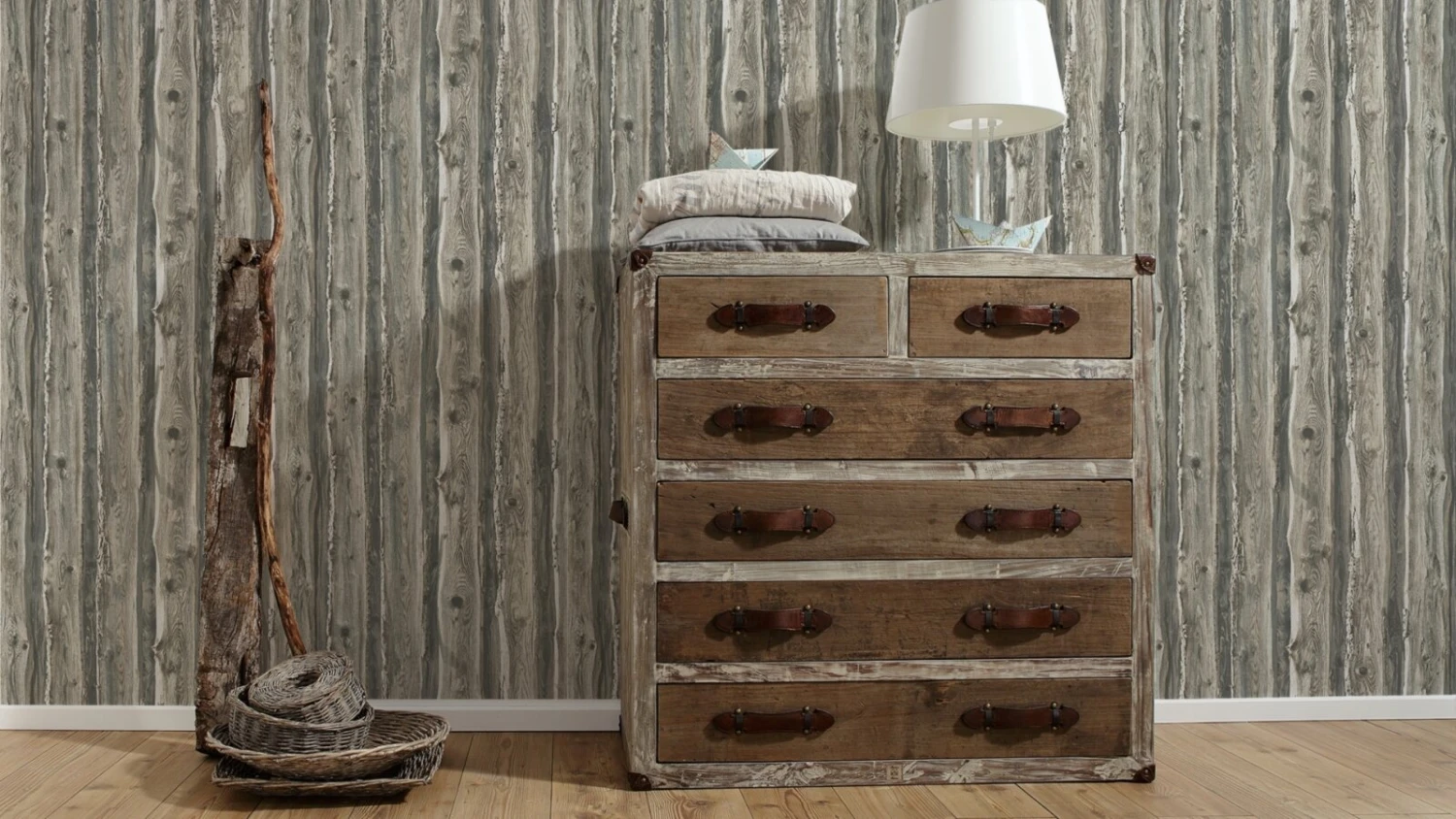 Papiertapete DEKORA NATUR 6 - Holz - grau - 10 Meter 3 Papiertapete DEKORA NATUR 6 - Holz - grau - 10 Meter – Bild 3