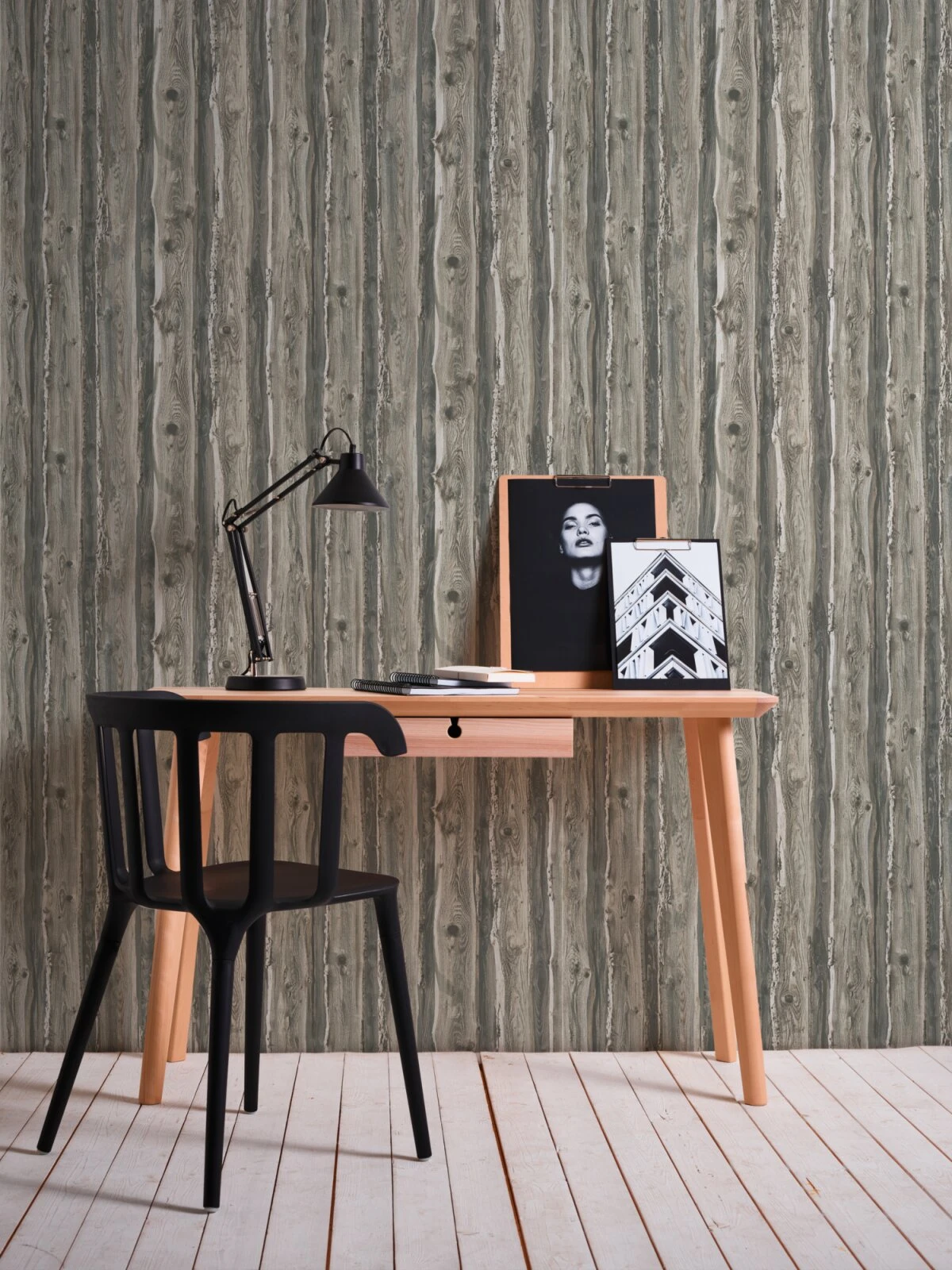 Papiertapete DEKORA NATUR 6 - Holz - grau - 10 Meter 4 Papiertapete DEKORA NATUR 6 - Holz - grau - 10 Meter – Bild 4