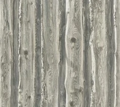 Papiertapete DEKORA NATUR 6 - Holz - grau - 10 Meter