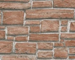 Papiertapete DEKORA NATUR 6 - Mauer - braun - 10 Meter