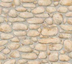 Papiertapete DEKORA NATUR 6 - Steinwand - beige - 10 Meter