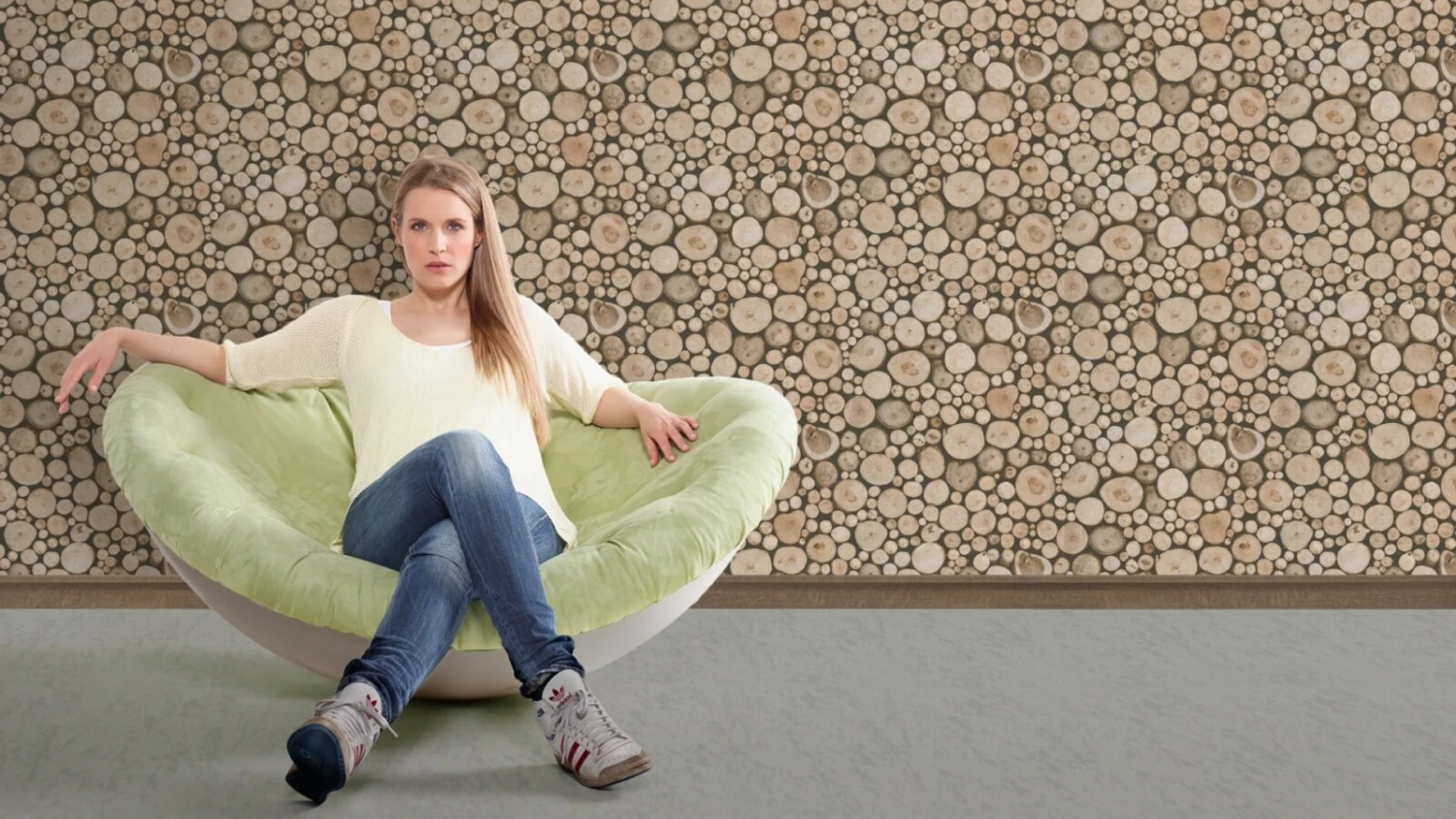 Papiertapete DEKORA NATUR 6 - Holzscheiben - 10 Meter 3 Papiertapete DEKORA NATUR 6 - Holzscheiben - 10 Meter – Bild 3